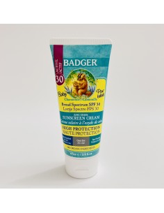 Badger Sunscreen Cream Baby Clear Zinc 30+ 87ml